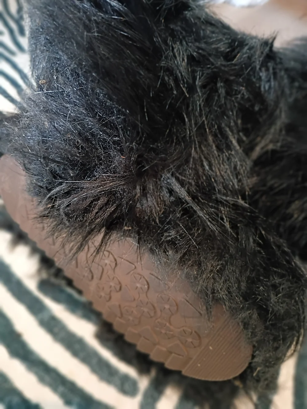 Black Faux Fur Winter Mid-calf Boots /with Matching (Fox Fur Purse / Hand Muff)